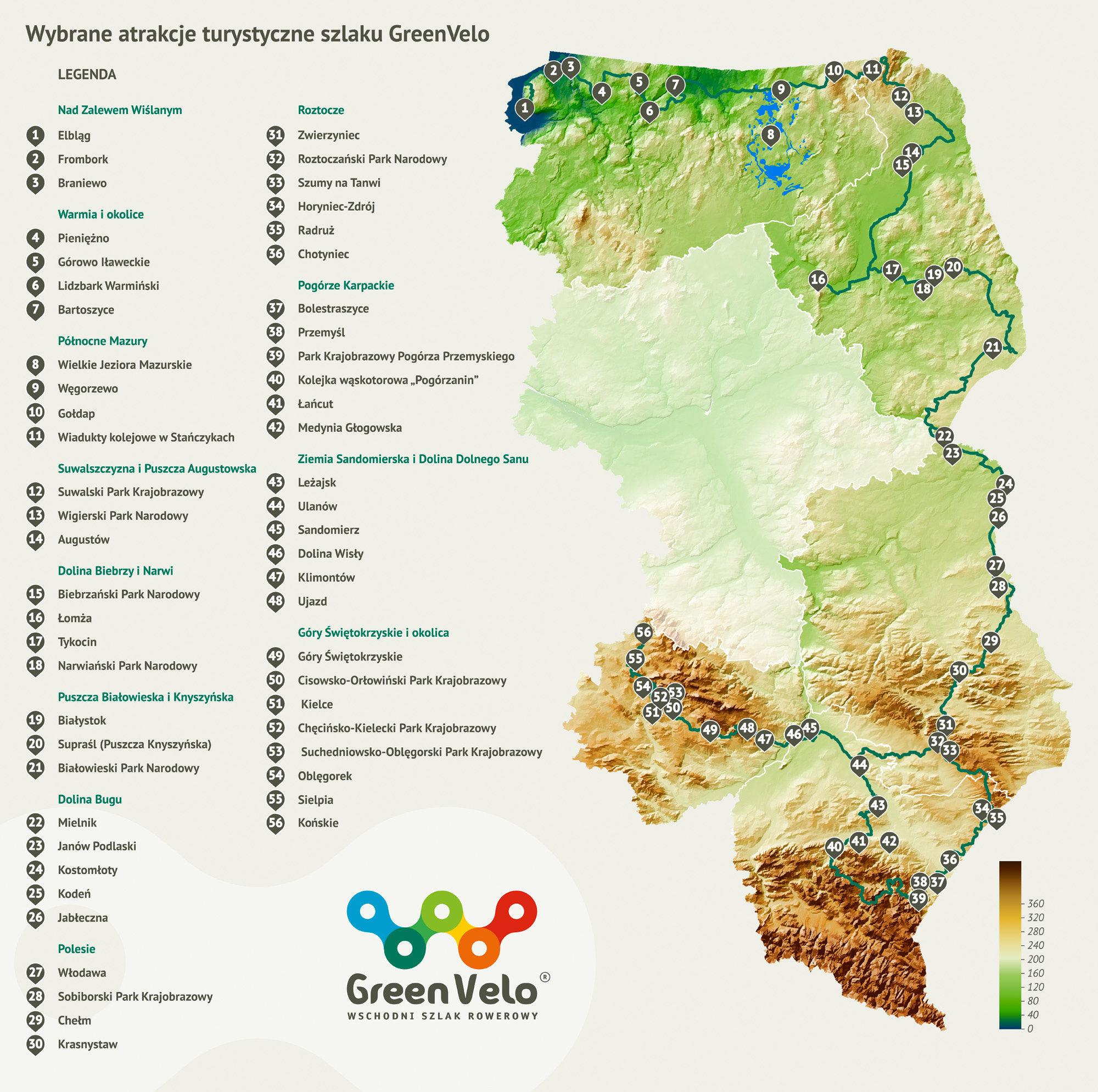 mapa greenvelo