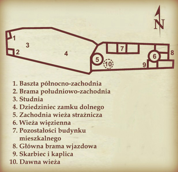 Plan Zamku Królewskiego w Chęcinach