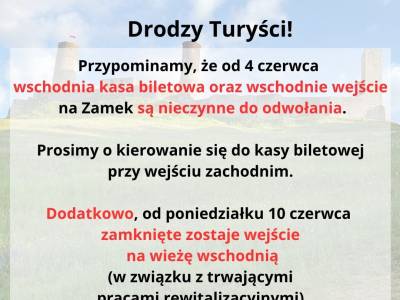 Uwaga - Drodzy Turyści !