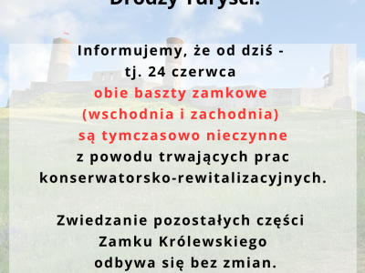 Ważna informacja dla zwiedzających 